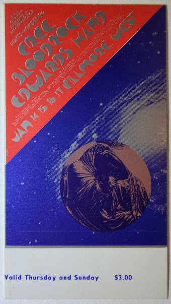 Vintage Ticket Bundle - 2 Night Run - Spencer Davis, Taj Mahal, Fox West by David Singer - January 21-24, 1971 - The Fillmore