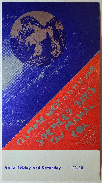 Vintage Ticket Bundle - 2 Night Run - Spencer Davis, Taj Mahal, Fox West by David Singer - January 21-24, 1971 - The Fillmore