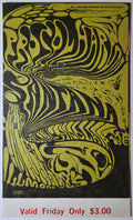 Procol Harum, Santana, Salloom-Sinclair, The Fillmore by Lee Conklin - November 1, 1968 - Vintage Concert Ticket