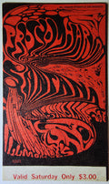 Procol Harum, Santana, Salloom-Sinclair, The Fillmore by Lee Conklin - November 2, 1968 - Vintage Concert Ticket