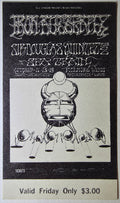 Iron Butterfly, Sir Douglas Quintet, Seatrain, The Fillmore by Rick Griffin, Victor Moscoso - October 18, 1968 - Vintage Concert Ticket