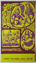 Jefferson Airplane, The Charlatans, Blue Cheer, The Fillmore by Bonnie MacLean, Herb Greene - October 12, 1967 - Vintage Concert Ticket