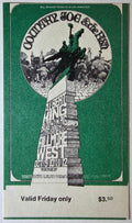 Country Joe & The Fish, Albert King, Blodwyn Pig, The Fillmore by Randy Tuten - October 10, 1969 - Vintage Concert Ticket