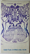 Electric Flag, Buddy Guy, Freddie King, Blue Cheer, Ike & Tina Turner, The Fillmore by Lee Conklin - July 9-10, 1968 - Vintage Concert Ticket