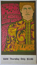 Pink Floyd, Lee Michaels, Clear Light, The Fillmore by Bonnie MacLean - October 26, 1967 - Vintage Concert Ticket