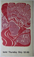 Eric Burdon & The Animals, Mother Earth, Hour Glass, The Fillmore by Bonnie MacLean - October 19, 1967 - Vintage Concert Ticket