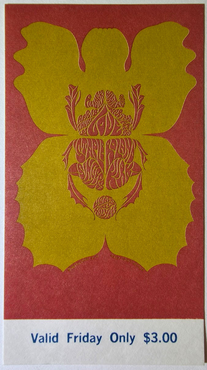 Vintage Ticket Bundle - 3 Night Run - Love, The Staple Singers, Rahsaan Roland Kirk by Patrick Lofthouse - April 18-20, 1968 - The Fillmore