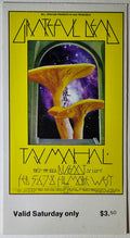 Grateful Dead, Taj Mahal, The Fillmore West by David Singer - February 7, 1970 - Vintage Concert Ticket