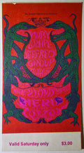 Moby Grape, Jeff Beck Group, Charles Lloyd Quartet, James Cotton Blues Band, The Fillmore by Lee Conklin - July 27, 1968 - Vintage Concert Ticket