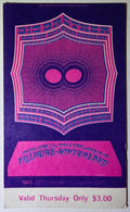 Big Brother & The Holding Co, The Foundations, The Crazy World Of Arthur Brown, The Fillmore by Robert Fried, Jonathan Julian - June 13, 1968 - Vintage Concert Ticket