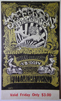 Jefferson Airplane, Ballet Afro-Haiti, A.B. Skhy, The Fillmore by Lee Conklin - October 25, 1968 - Vintage Concert Ticket