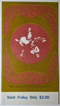 Big Brother & The Holding Co, Iron Butterfly, Booker T. & The MG's, The Fillmore by Patrick Lofthouse, Thomas Weir - April 12, 1968 - Vintage Concert Ticket
