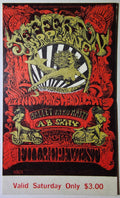 Jefferson Airplane, Ballet Afro-Haiti, A.B. Skhy, The Fillmore by Lee Conklin - October 26, 1968 - Vintage Concert Ticket