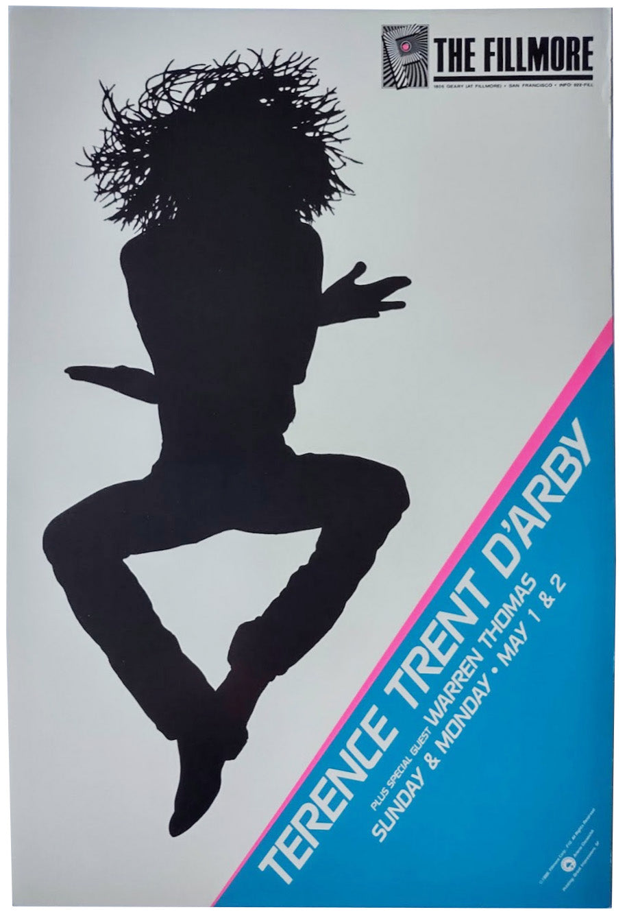 F10 Terence Trent D'arby, The Fillmore by Arlene Owseichik - May 1-2, 1988 - San Francisco, Fillmore Gig Print