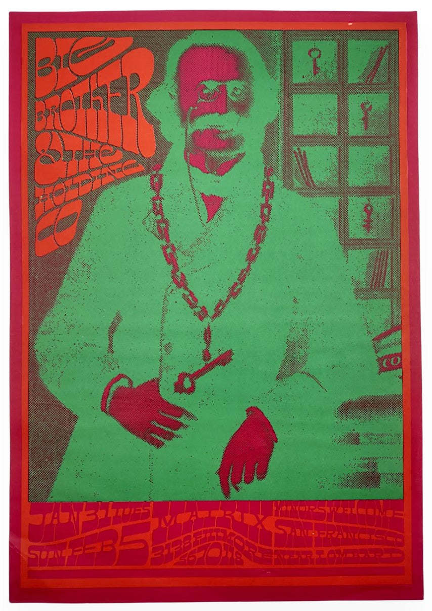 Big Brother And The Holding Company, The Matrix by Victor Moscoso - January 31 - February 5, 1967 - San Francisco, Fillmore Gig Print