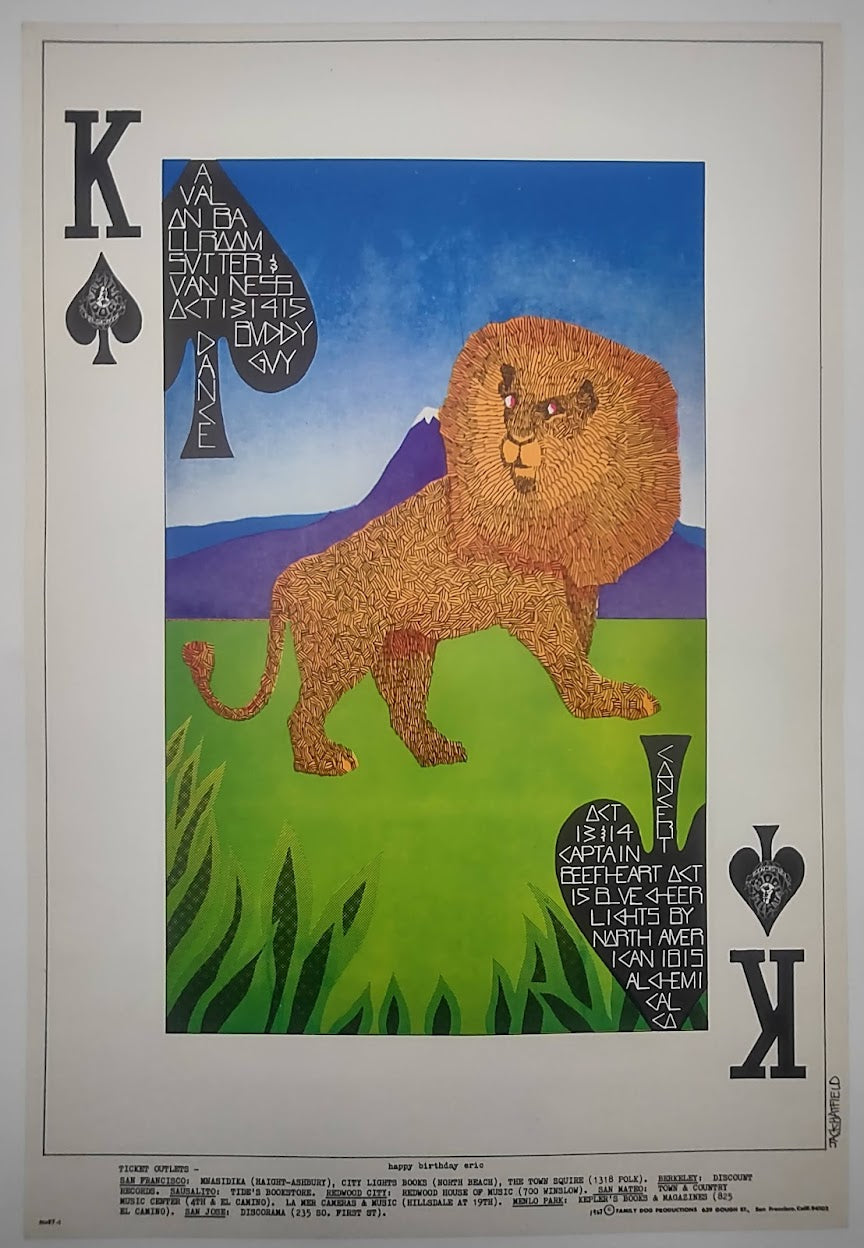 Buddy Guy, Captain Beefheart, Blue Cheer, The Avalon Ballroom by Jack Hatfield - October 13-14, 1967 - Family Dog Vintage Gig Print