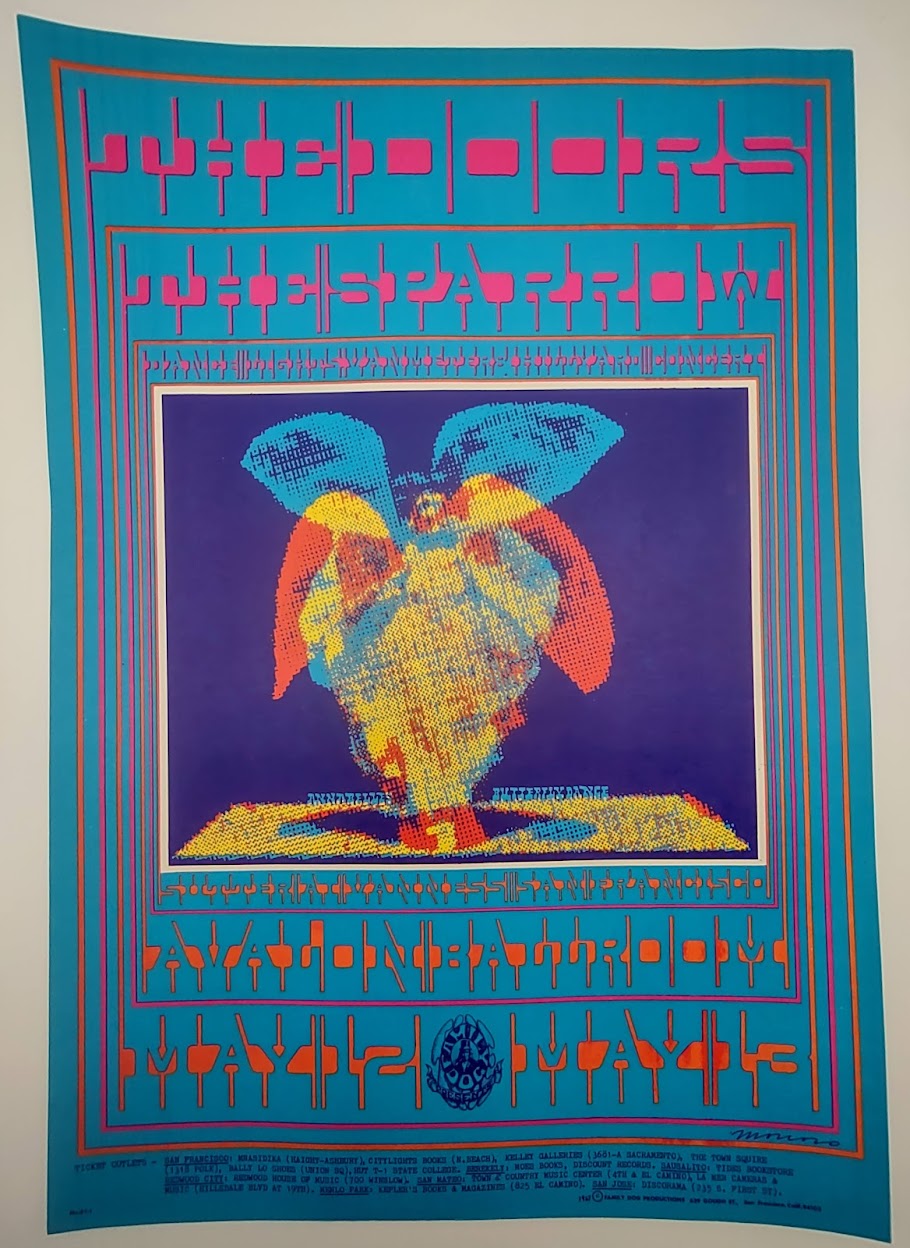 The Doors, The Avalon Ballroom by Victor Moscoso - May 12-13, 1967 - Family Dog Vintage Gig Print