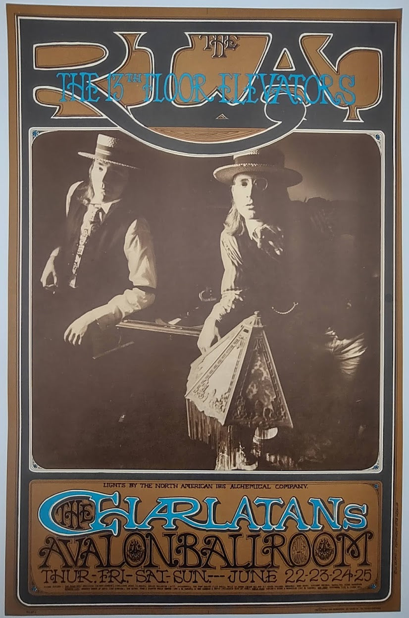 The Charlatans, The Avalon Ballroom by Robert Fried, Herb Greene - June 22-25, 1967 - Family Dog Vintage Gig Print