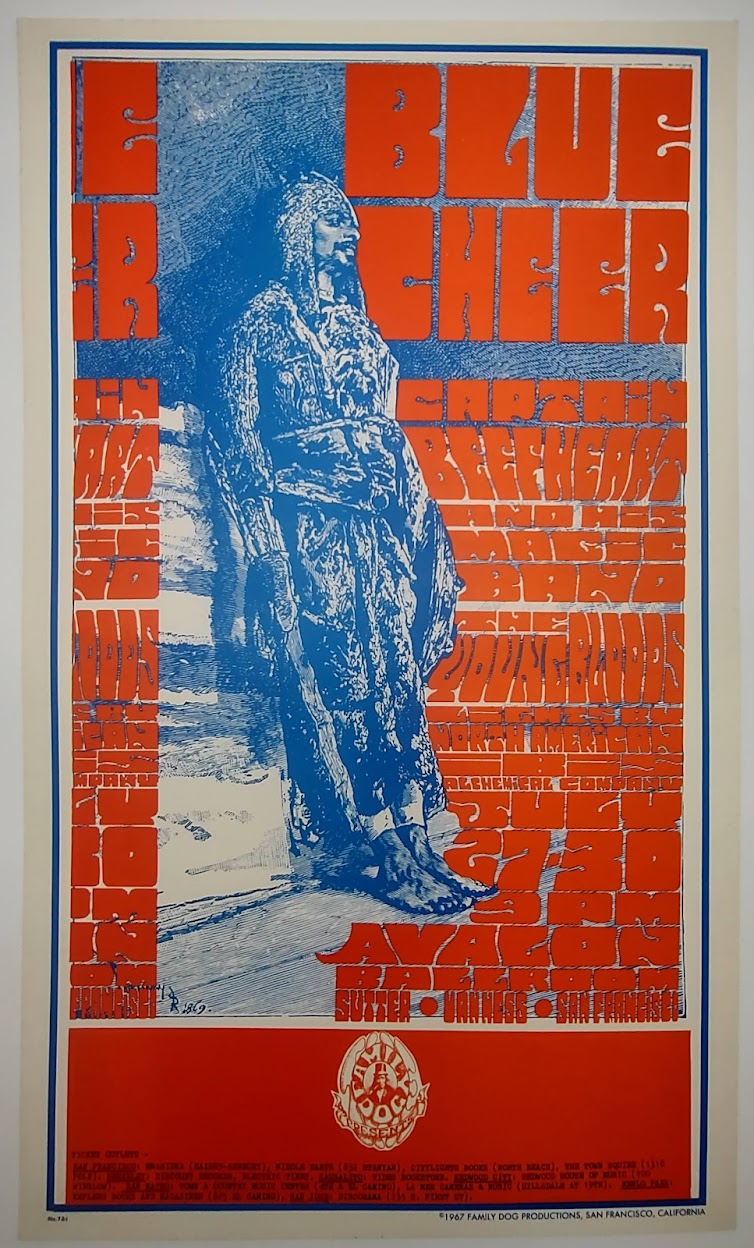 Blue Cheer, The Avalon Ballroom by Tom Glass - July 27-30, 1967 - Family Dog Vintage Gig Print