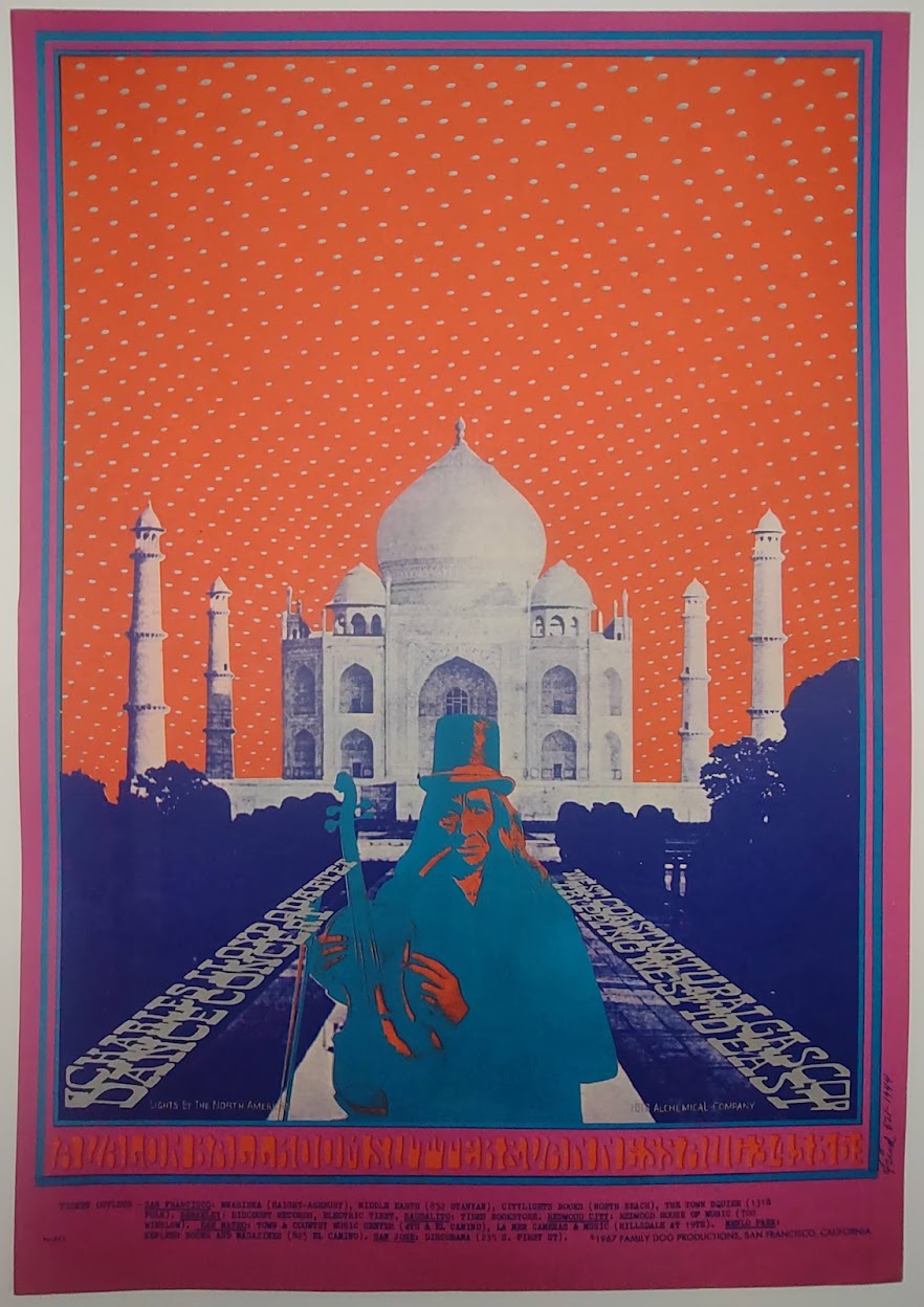 Charles Lloyd Quartet, The Avalon Ballroom by Robert Fried - August 3-6, 1967 - Family Dog Vintage Gig Print