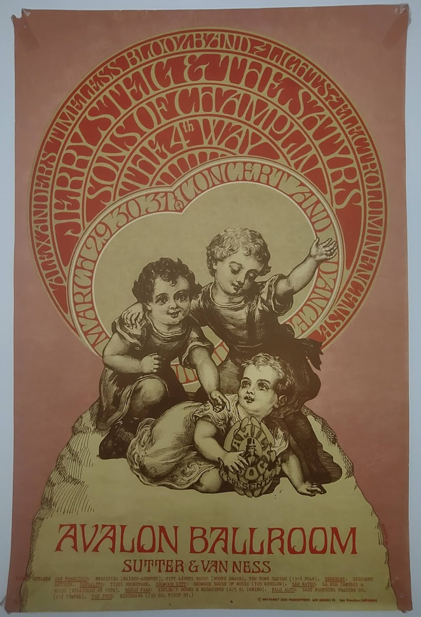 The Fourth Way, The Sons Of Champlin, The Avalon Ballroom by Bob Schnepf - March 29-31, 1968 - Family Dog Vintage Gig Print
