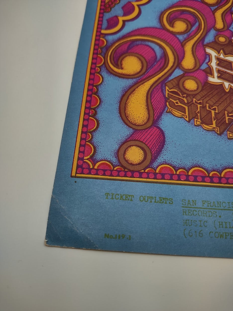 Junior Wells, Santana Blues Band, The Avalon Ballroom by William Henry - May 17-19, 1968 - Family Dog Vintage Gig Print