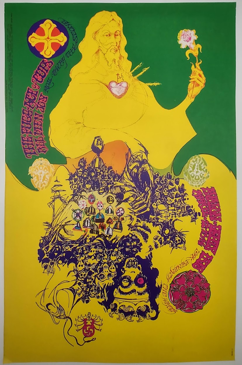 The Fugs, Ace Of Cups, The Avalon Ballroom by Jaxon - April 12-14, 1968 - Family Dog Vintage Gig Print