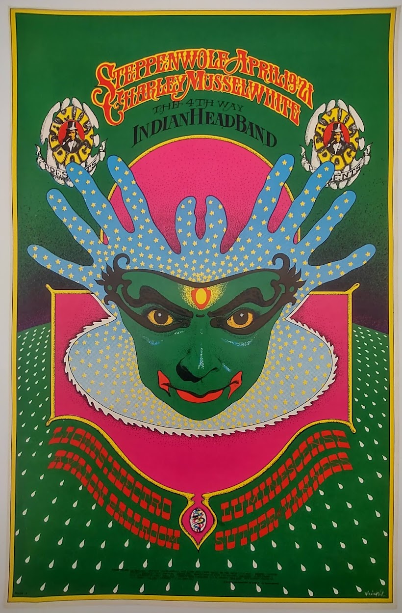 Steppenwolf, The Fourth Wat, The Avalon Ballroom by Robert Fried - April 19-21, 1968 - Family Dog Vintage Gig Print