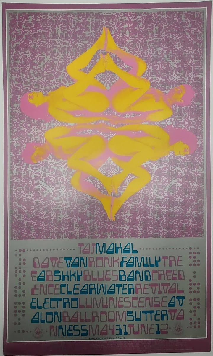 Taj Mahal, The Avalon Ballroom by Paul Kagan, David Smith - May 31 - June 1-2, 1968 - Family Dog Vintage Gig Print