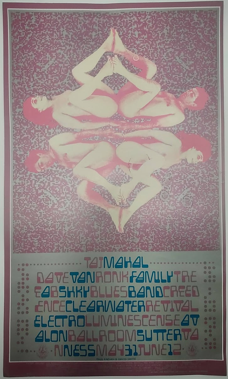 Taj Mahal, The Avalon Ballroom by Paul Kagan, David Smith - May 31 - June 1-2, 1968 - Family Dog Vintage Gig Print