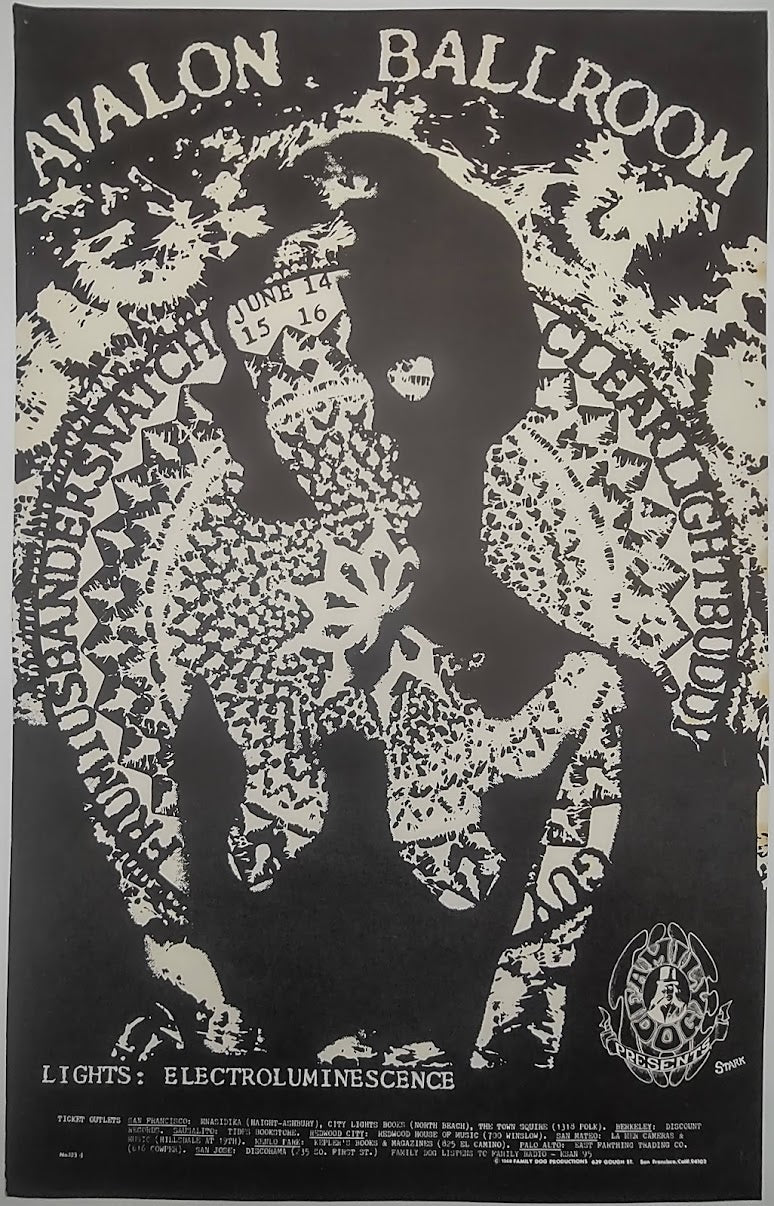 Frumious Bandersnatch, The Avalon Ballroom by Larry Stark - June 14-16, 1968 - Family Dog Vintage Gig Print
