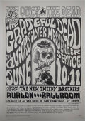 The Grateful Dead, Quicksilver Messenger Service, The Avalon Ballroom by Wes Wilson - June 10-11, 1966 - Family Dog Vintage Gig Print