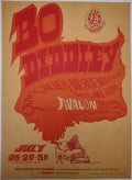 Bo Diddley, Quicksilkver Messenger Service, The Avalon Ballroom by Stanley Mouse, Alton Kelley - July 28-30, 1966 - Family Dog Vintage Gig Print