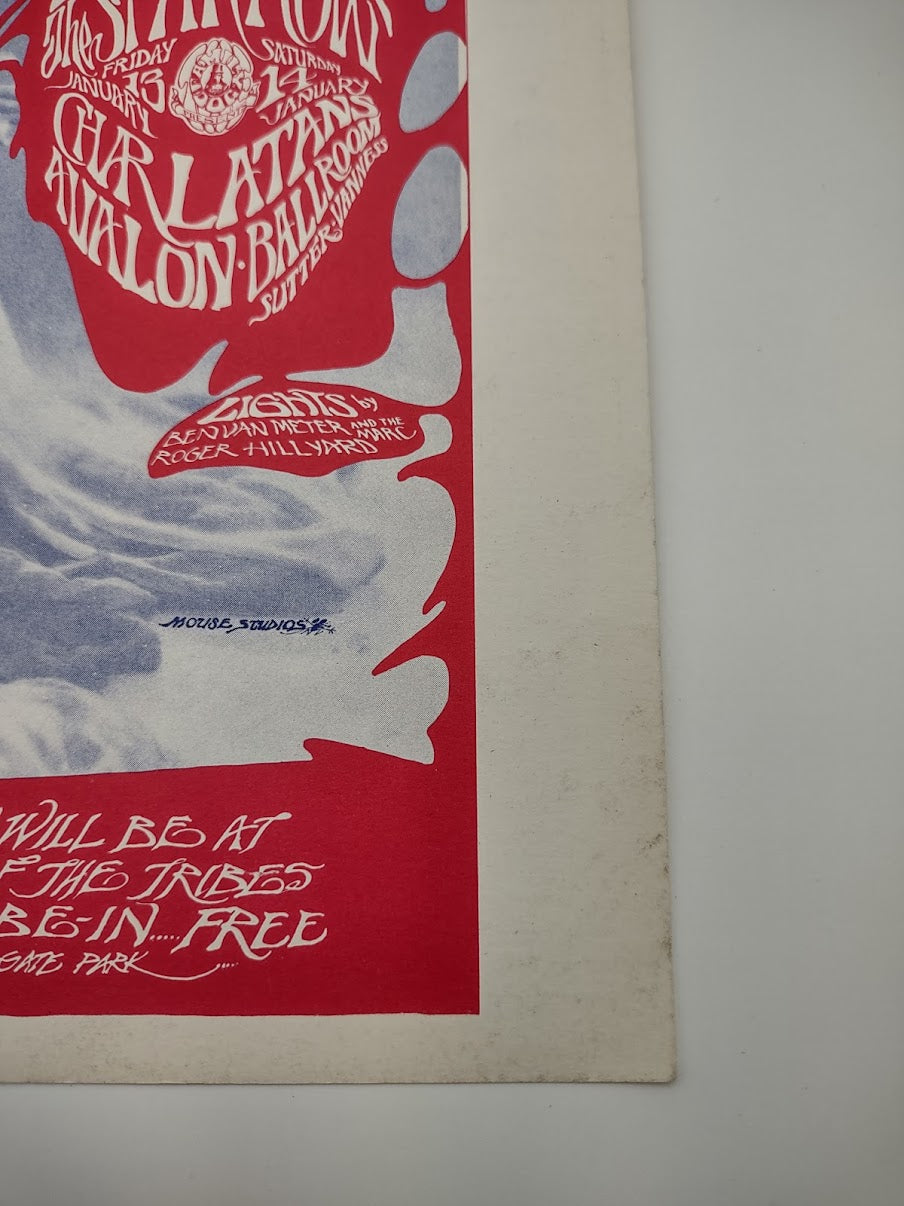 Moby Grape, The Sparrow, The Charlatans, The Avalon Ballroom Uncut Handbill Proof by Stanley Mouse, Alton Kelley - January 13-14, 1967 - Family Dog Vintage Gig Print