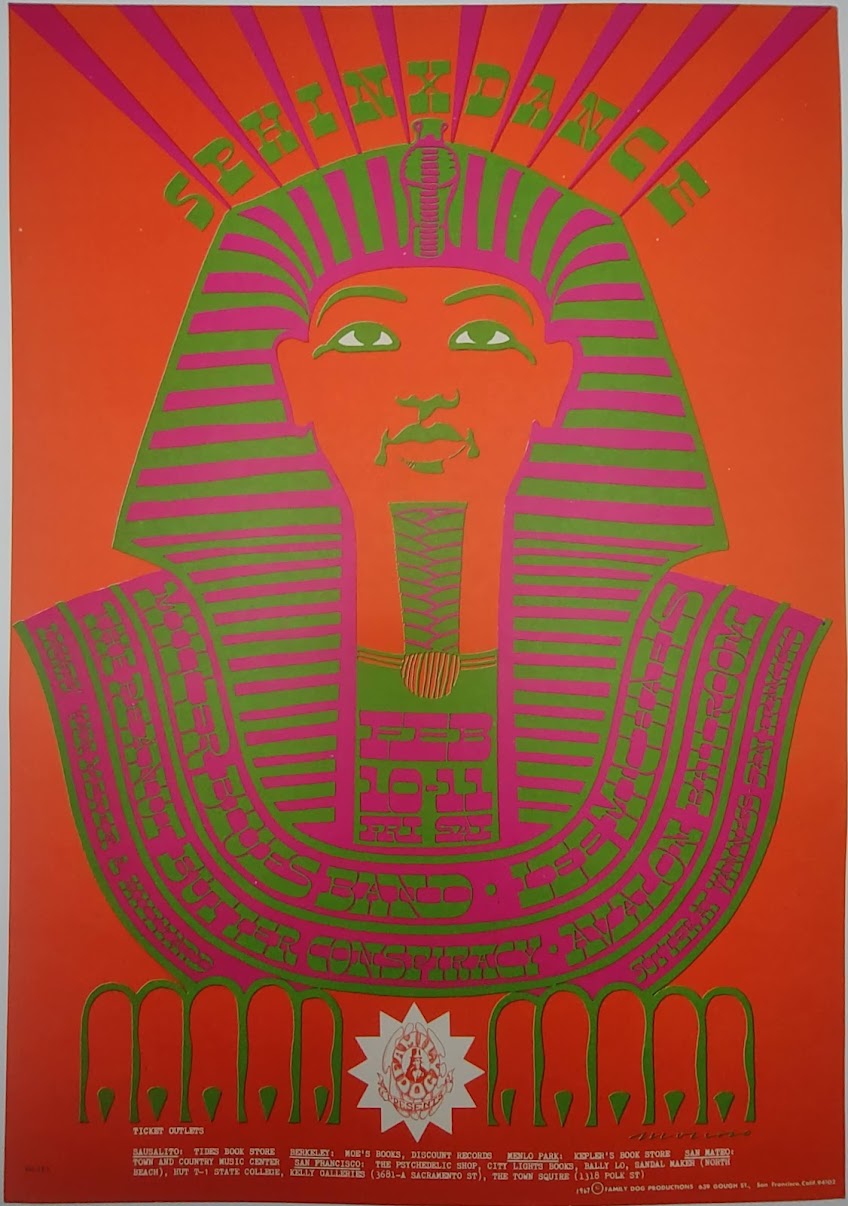 Miller Blues Band, Lee Michaels, The Avalon Ballroom by Victor Moscoso - February 10-11, 1967 - Family Dog Vintage Gig Print