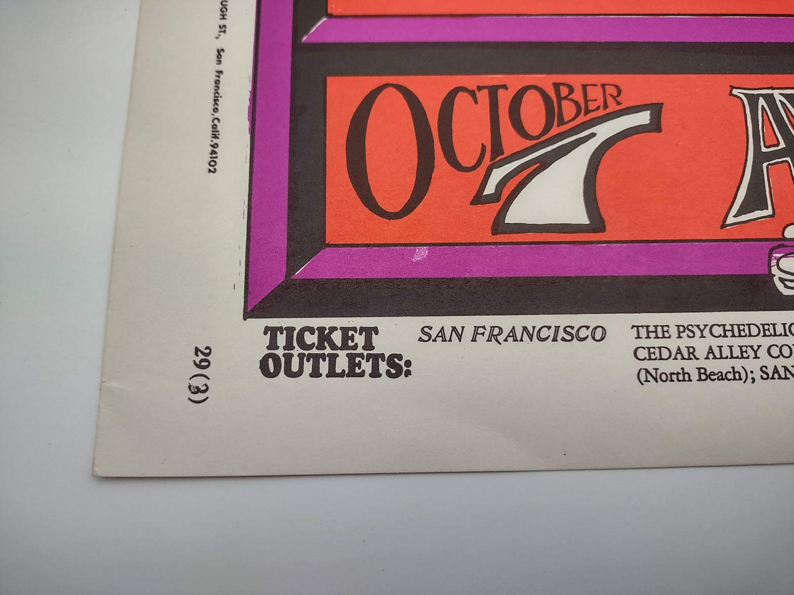 Big Brother & The Holding Company, Jim Kweskin, The Avalon Ballroom by Stanley Mouse, Alton Kelley - October 7-8, 1966 - Family Dog Vintage Gig Print