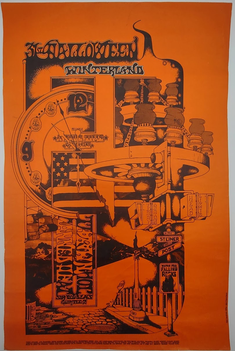 Canned Heat, John Mayall, The Sir Douglas Quintet, Winterland by Randy Tuten - October 31, 1968 - Family Dog Vintage Gig Print