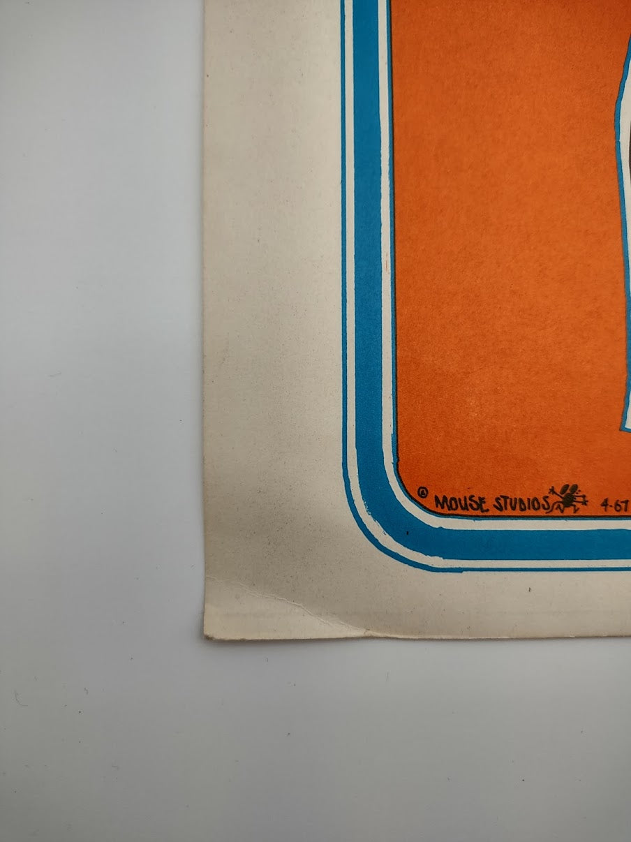 Jefferson Airplane, The Grateful Dead, The Fillmore by Stanley Mouse - April 12, 1967 - Vintage Gig Print