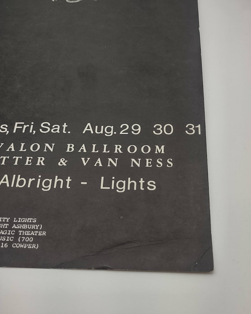 The Youngbloods, The Avalon Ballroom by Roger Well - August 29-31, 1968 - Family Dog Vintage Gig Print