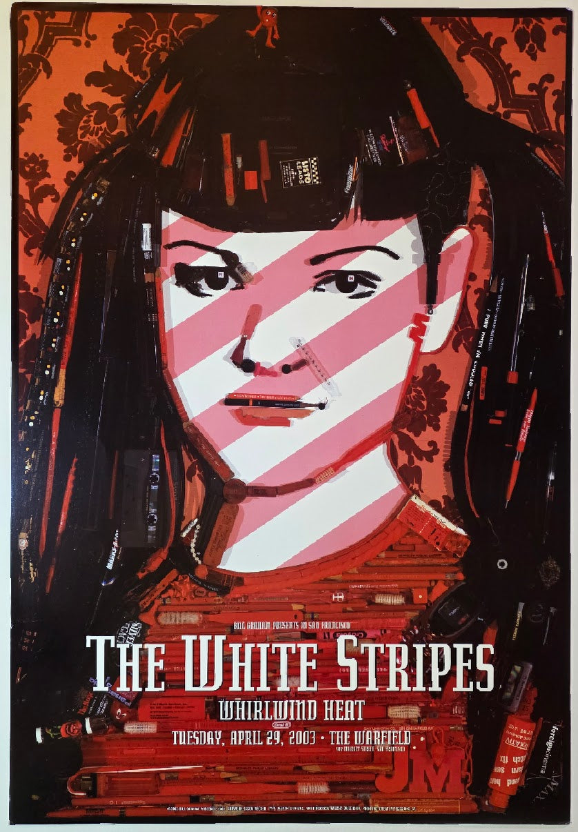 The White Strips, Whirlwind Heat, The Warfield by Jason Mecier - April 29, 2003 - Gig Print