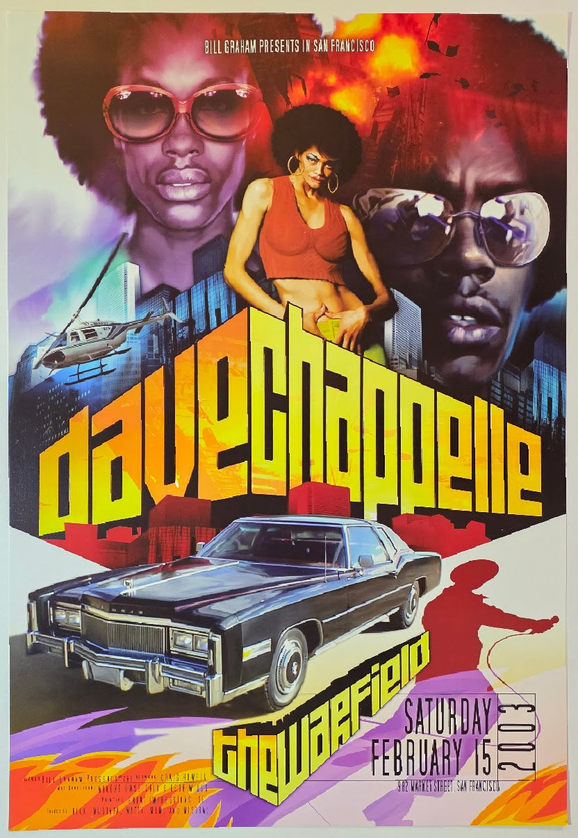 Dave Chappell, The Warfield by Craig Howewll - February 15, 2003 - Gig Print