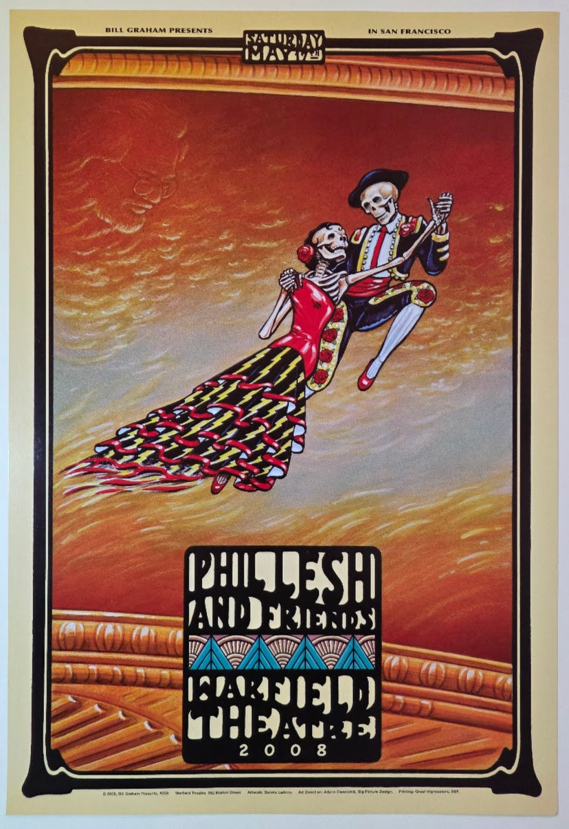 Phil Lesh And Friends, The Warfield by Dennis Larkins - May 17, 2008 - Gig Print