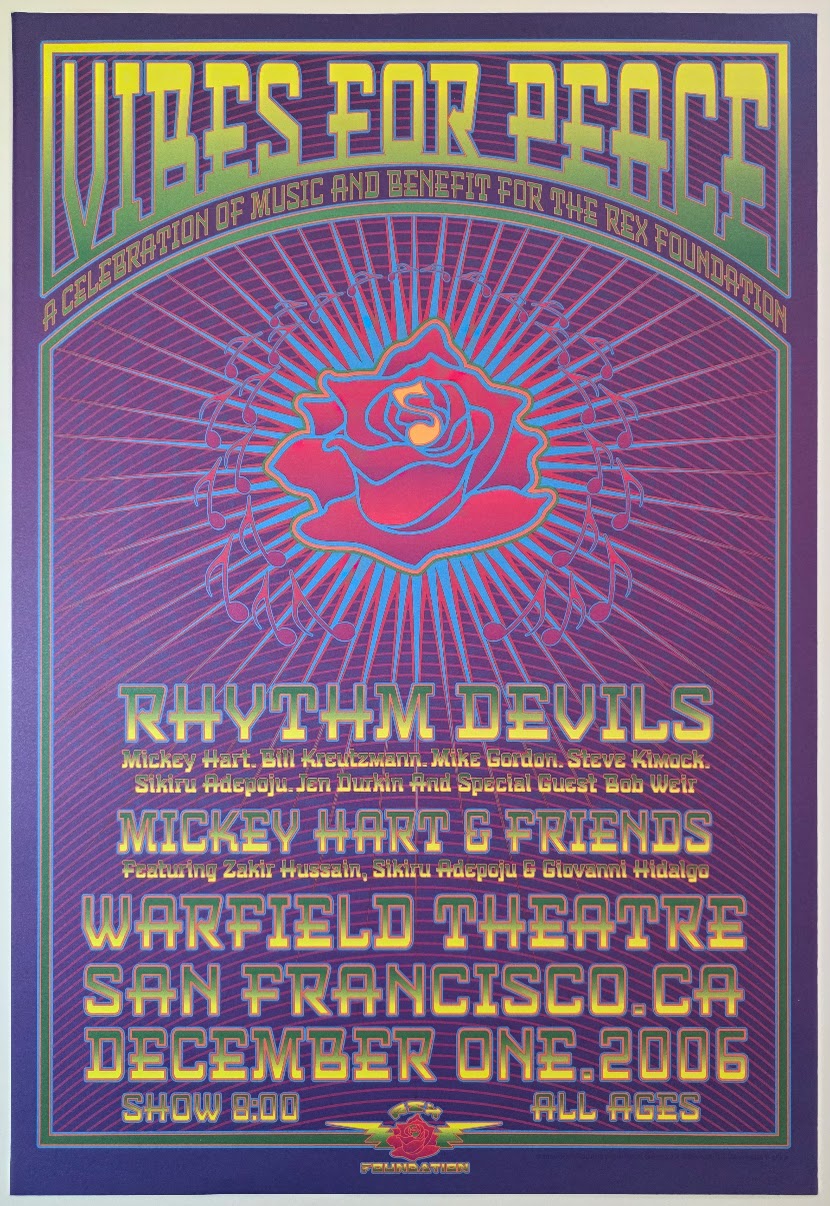 Rhythm Devils, Mickey Hart & Friends, The Warfield by Dave Hunter - December 1, 2006 - Gig Print