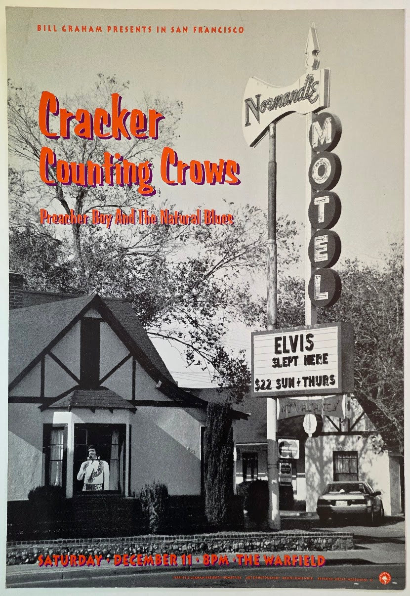 Cracker, Counting Crowes, Preacher Boy And The Natural Blues, The Warfield by Arlene Owseichik - December 11, 1993 - Gig Print