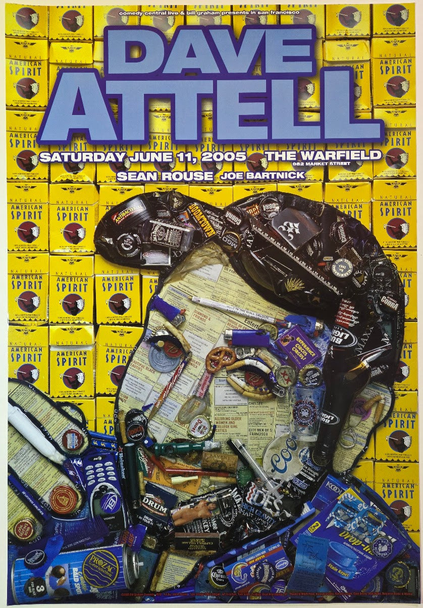 Dave Attell, The Warfield by Miles Stegall - June 11, 2005 - Gig Print
