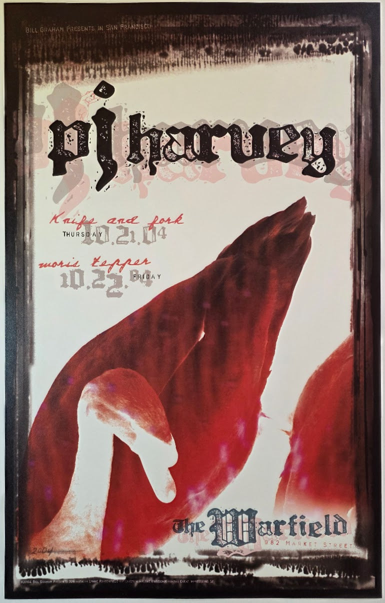 PJ Harvey, The Warfield by Lynee Porterfield - October 21-22, 2004 - Gig Print