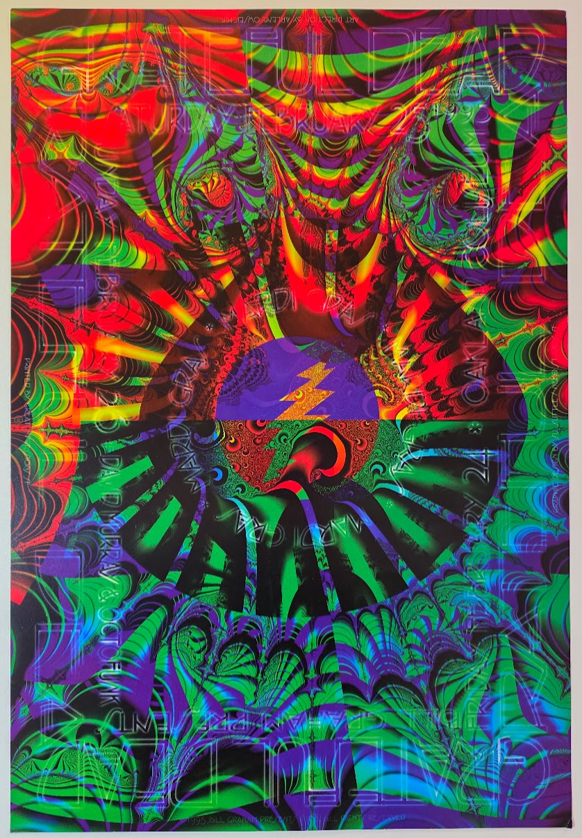 The Grateful Dead, Oakland Coliseum Arena by Su Suttle - February 26, 1995 - Gig Print