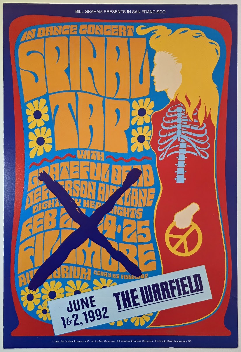 Spinal Tap, The Warfield by Gary Grimshaw - June 1-2, 1992 - Gig Print