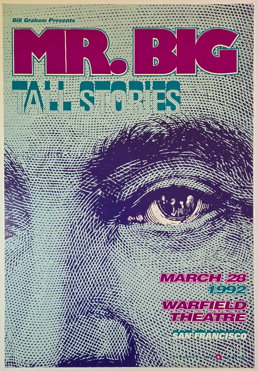 Mr. Big, Tall Stories, The Warfield by Elsa Bouman - March 28, 1992 - Gig Print
