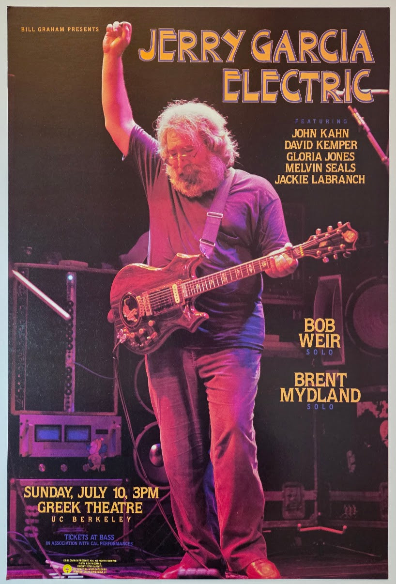 Jerry Garcia Electric, The Greek Theatre by Ken Friedman - July 10, 1988 - Gig Print